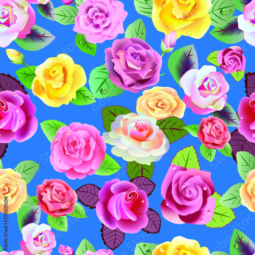 seamless pattern of roses. seamless pattern, kraft paper 