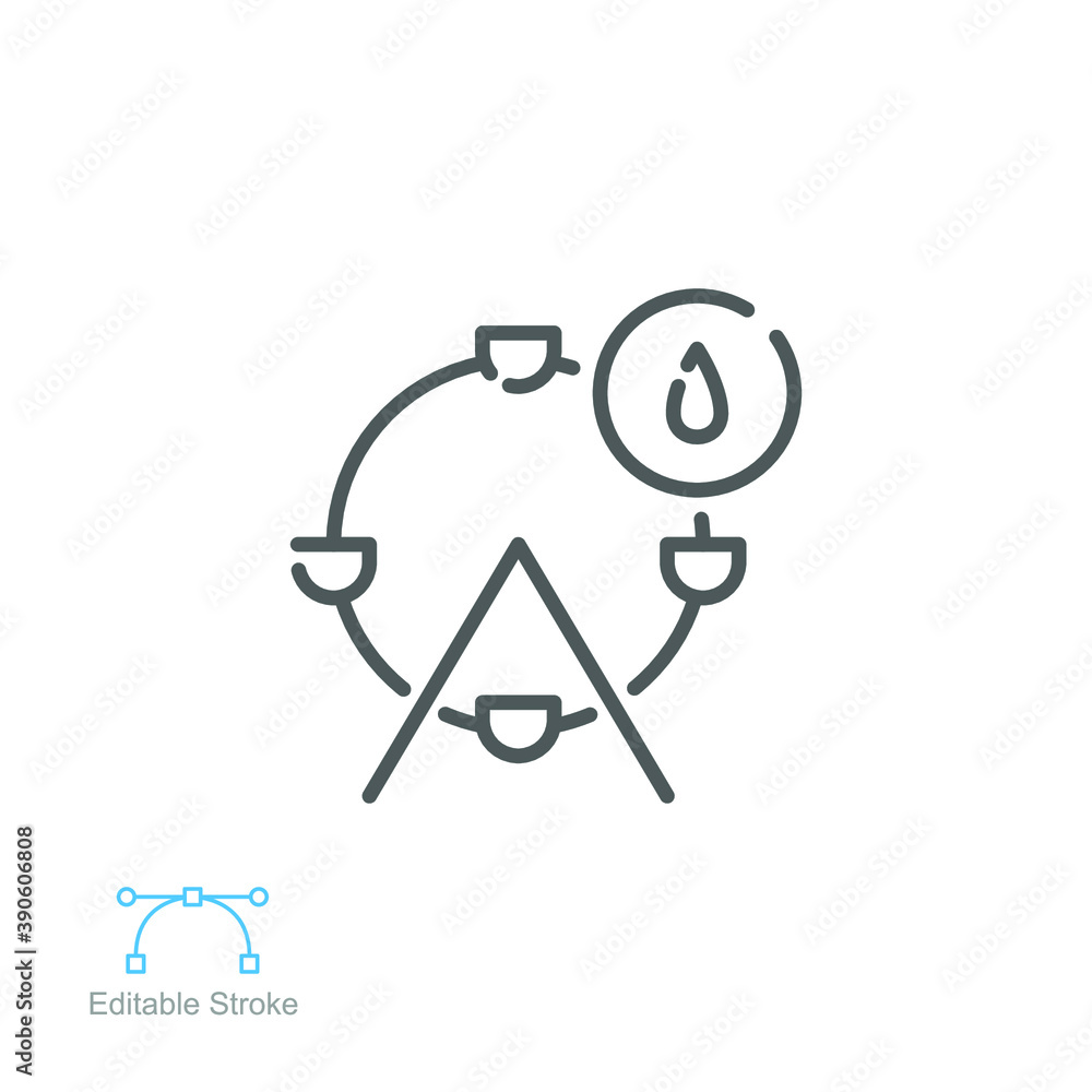 Sustainable ecological energy icon. Shining electric ecology light bulb with leaf inside. Go green lamp tube silhouette. Editable stroke. Line vector illustration. Design on white background. EPS 10 Sustainable ecological energy icon. Shining electric ecology light bulb with leaf inside. Go green lamp tube silhouette. Editable stroke. Line vector illustration. Design on white background. EPS 10