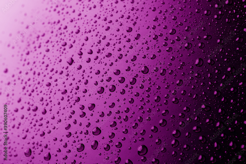 Water droplets on a metal surface. Water droplets on a metal surface.