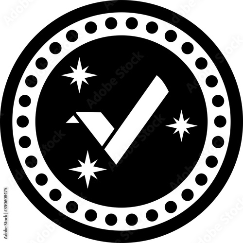 
Vcash is a cryptographic currency, a solid icon image
