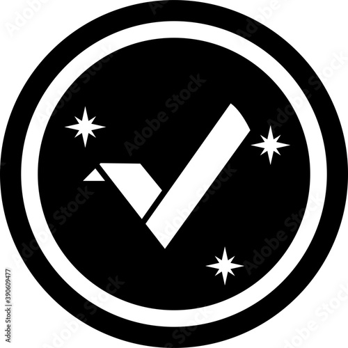 
Vcash is a cryptographic currency, a solid icon image
