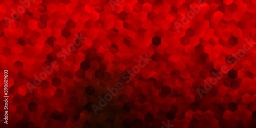 Dark green, red vector template with abstract forms.