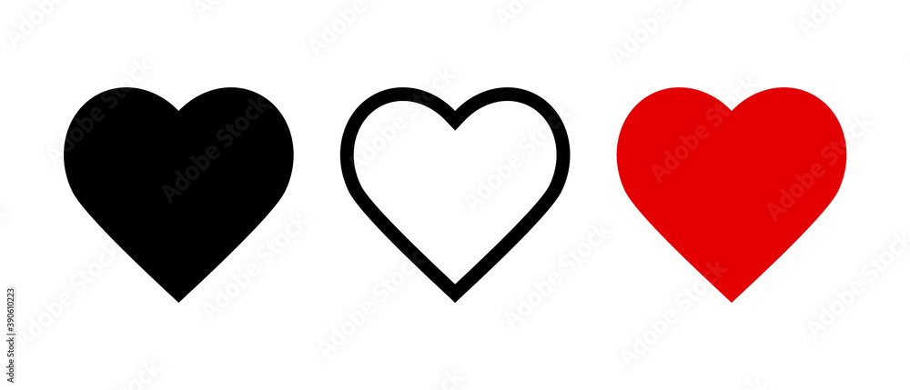 Like and Heart icon. Vector