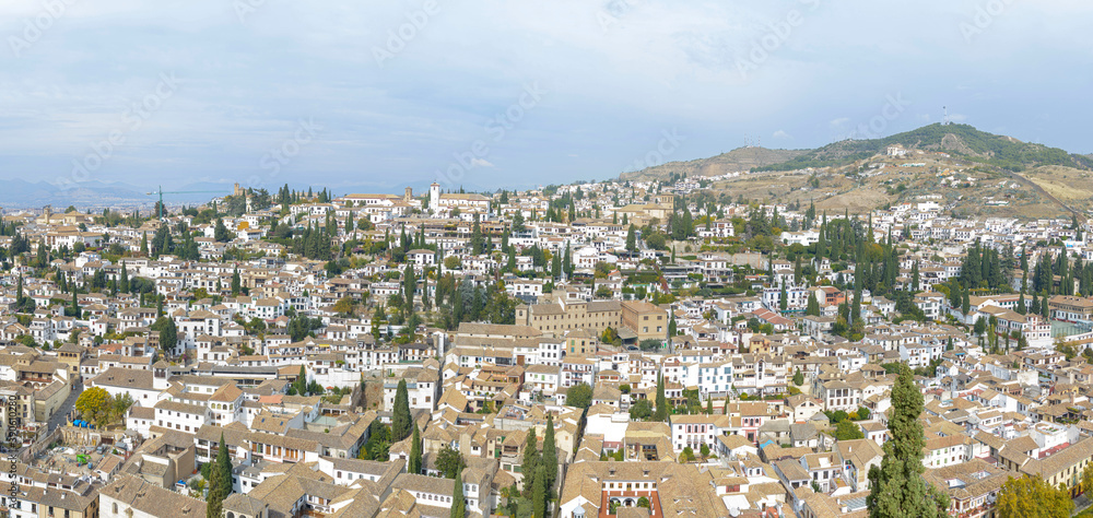 Albaicin neighborhood seen from the Alhambra