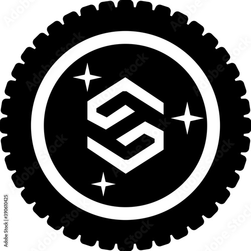 
An alphabet S symbolizing coin, startcoin digital currency 
 photo