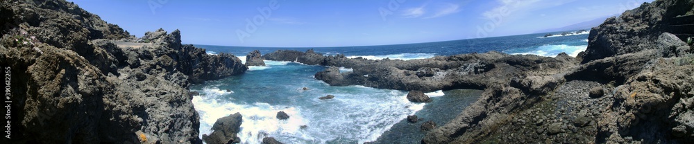 Panoramic of Charco del Viento on the coast of the Municipality of La Guancha (Tenerife).