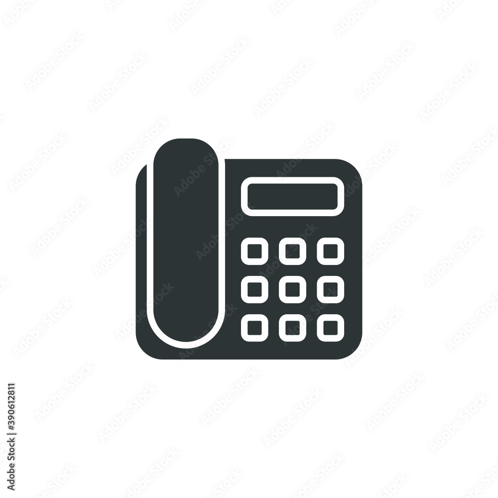 Intercom telephone icon. IP phones. Telephone call supply with fax for smart house communication. solid, glyph style pictogram. Vector illustration. Design on white background EPS 10 Intercom telephone icon. IP phones. Telephone call supply with fax for smart house communication. solid, glyph style pictogram. Vector illustration. Design on white background EPS 10