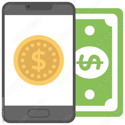 
Icon symbolising the process of currency converting via smartphone and reversible arrows.
