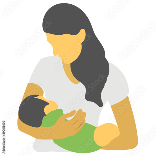 
Baby in the arms of her heaven, mother, lightening the idea of mother’s day
