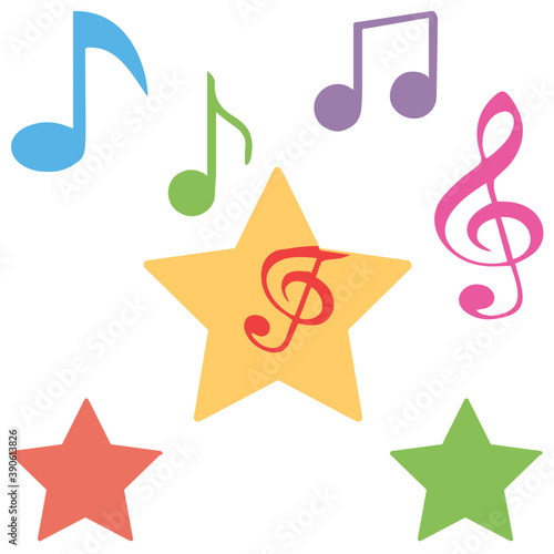 
Beautiful symphonic wind symbols with stars are depicting an icon dedicated to stephen foster memorial day
