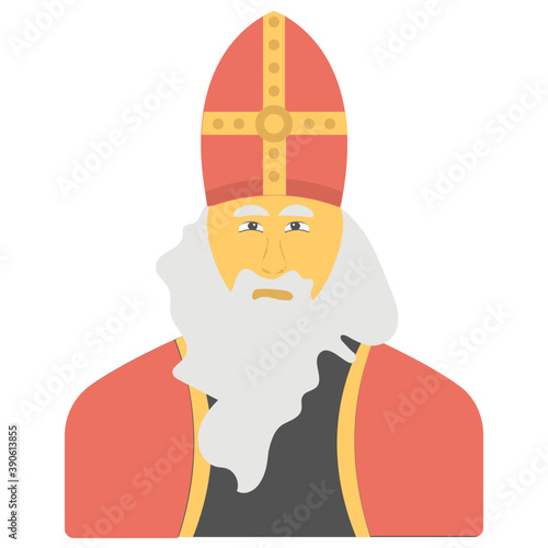 
Saint nicholas avatar with bishops hat depicting saint nicholas day
