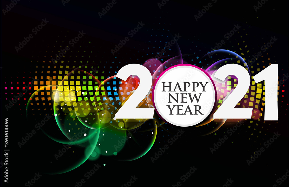 Happy New Year 2021 Text Typography Design Patter, Vector illustration. Happy New Year 2021 Text Typography Design Patter, Vector illustration.