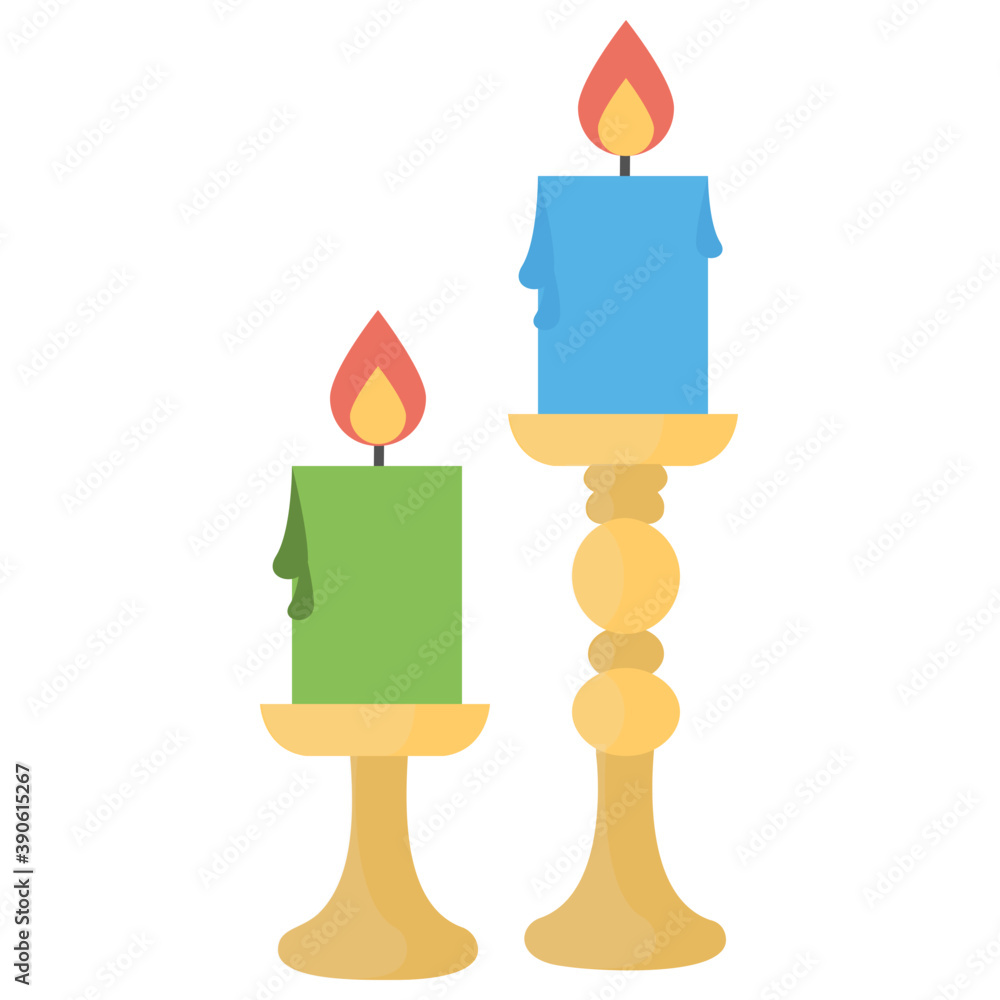 Two candles with different heights is welldescribing the idea