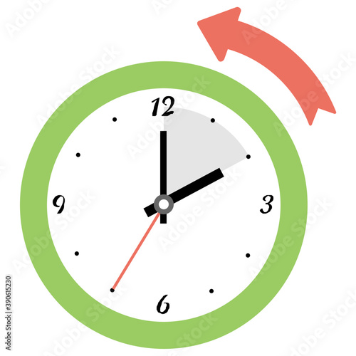 
A time clock showing one hour of difference celebrating daylight saving time ending
