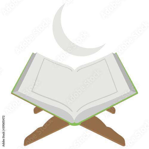 
Muslims holy book al quran along with new moon is destining the meaning and icon of laila tul qadr 
