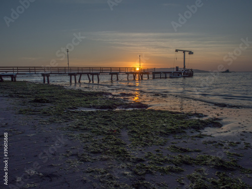 Sunrise over the Pacific Ocean photo