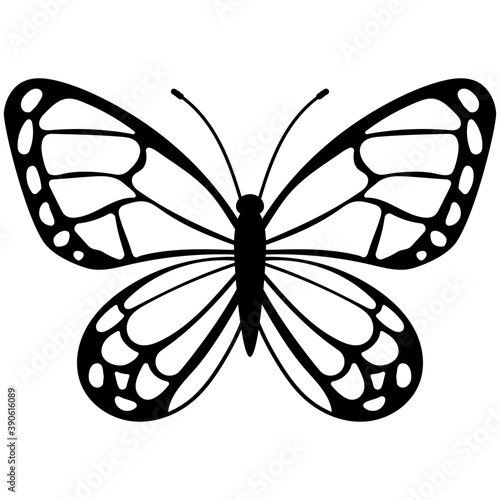 
A colored butterfly flat icon image
