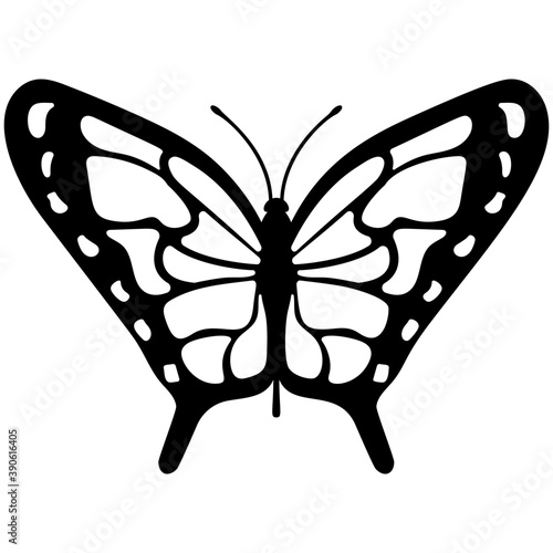 
A colored butterfly flat icon image
