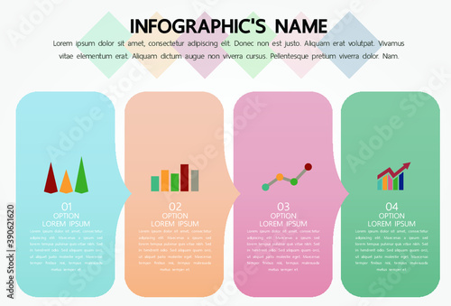 Four optiona Infographic Template for business and financial presentation photo