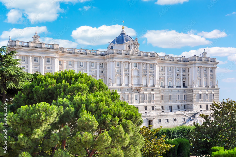 Royal Palace of Madrid and Sabatini gardens, Spain