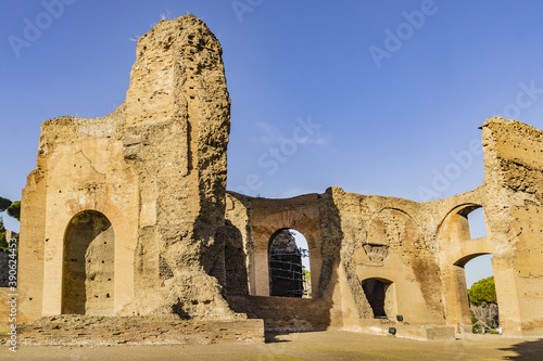 Ruins of the Baths of Caracalla (Terme di Caracalla). These were one of the most important baths of Rome at the time of the Roman Empire. Rome, Italy. photo
