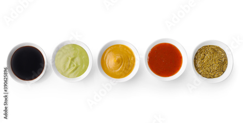 Assorted tasty rich sauces