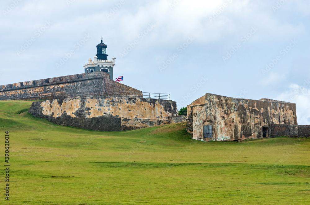 bastion lighthouse and walls of el morro