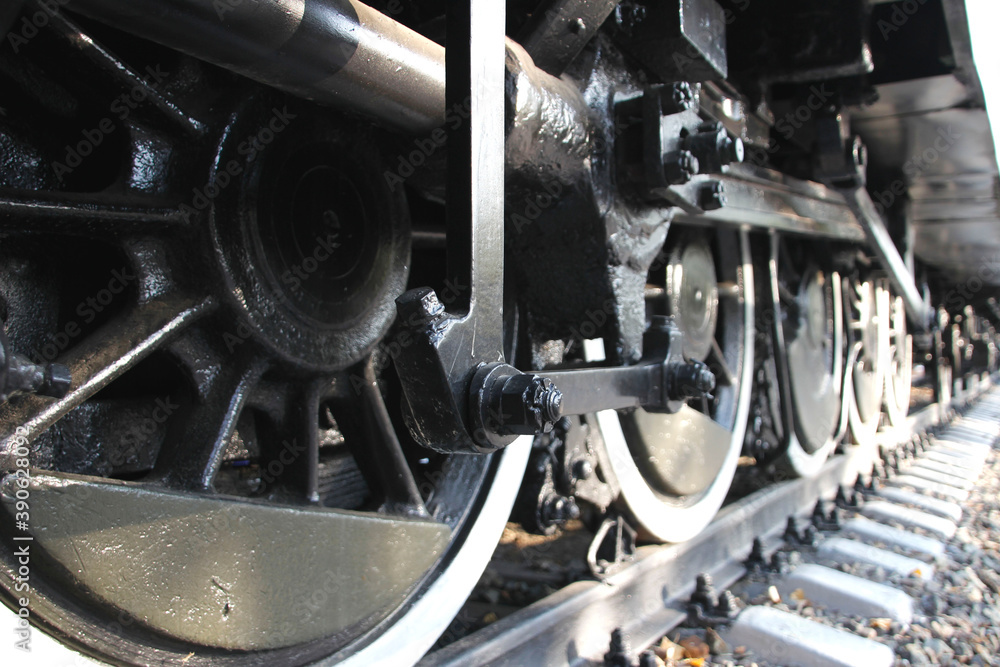 detail of a steam engine