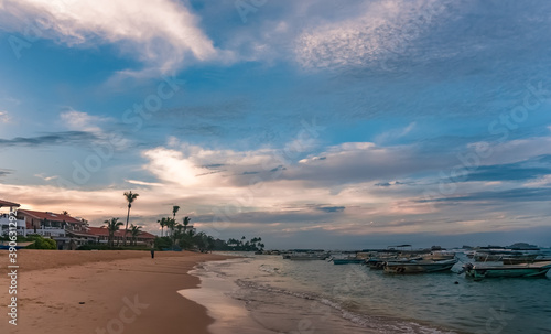 Dawn on the Indian ocean. sri lanka