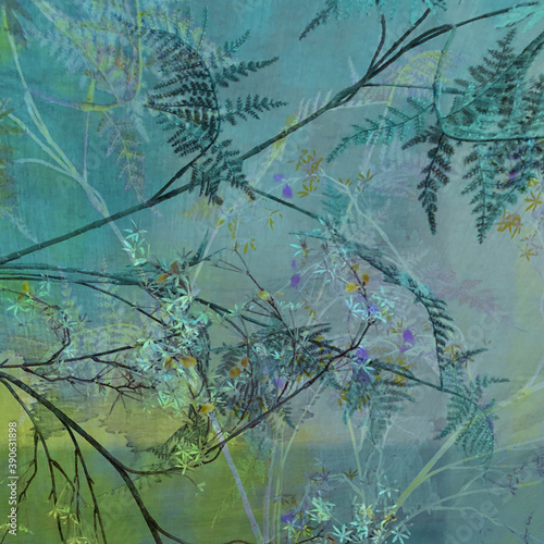 
flower background, digital effect, romantic vegetal