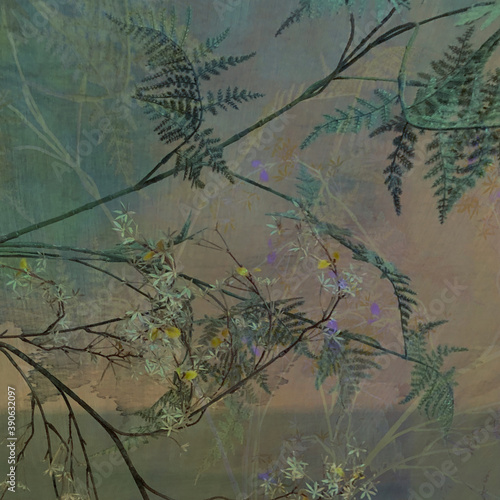 
flower background, digital effect, romantic vegetal