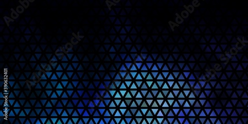 Dark BLUE vector backdrop with lines, triangles.