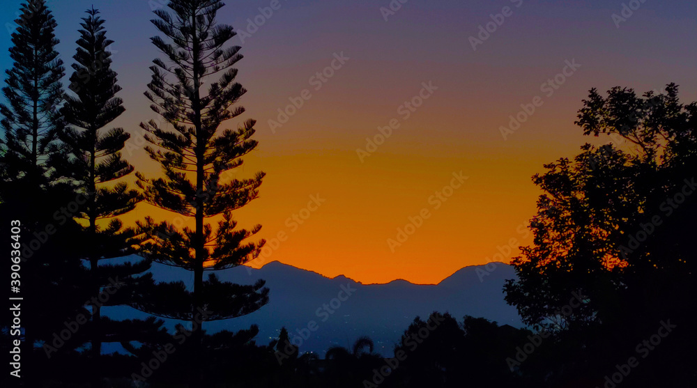 sunset in the mountains sunset in the mountains