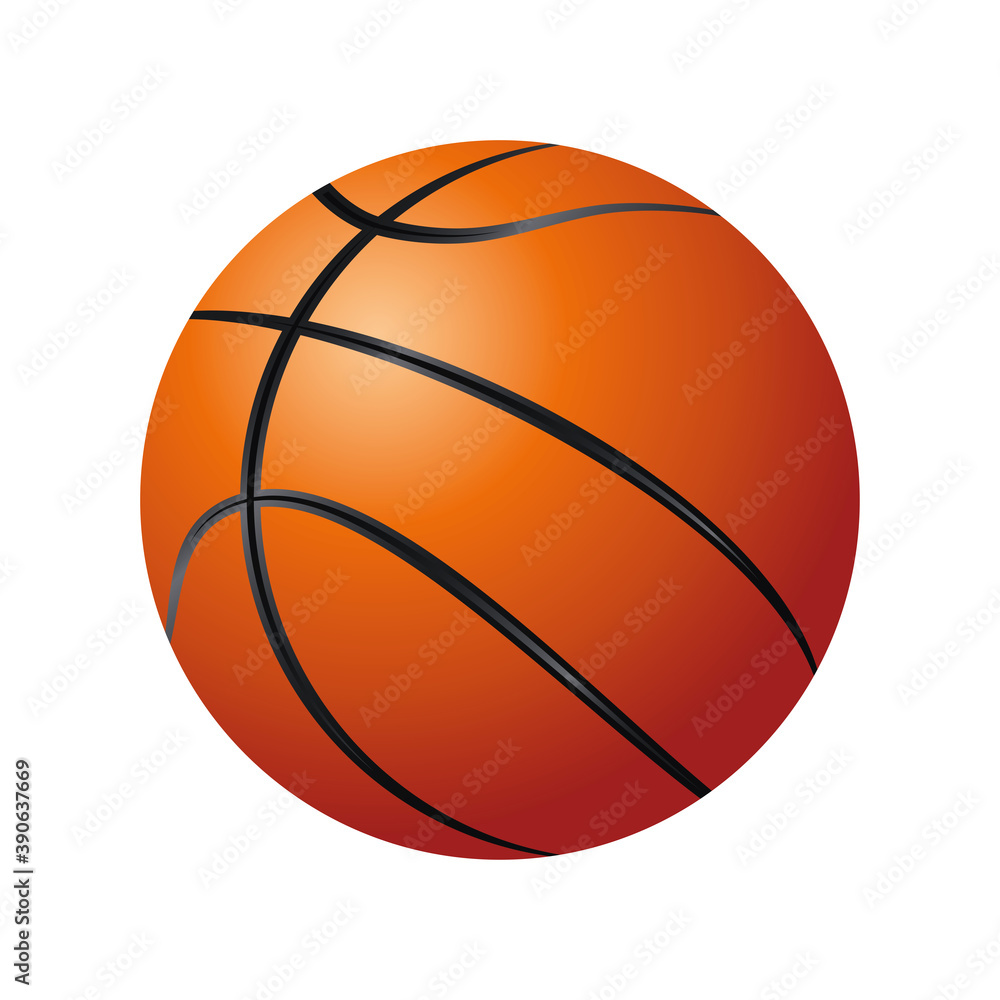 basketball ball sport equiment detailed design icon
