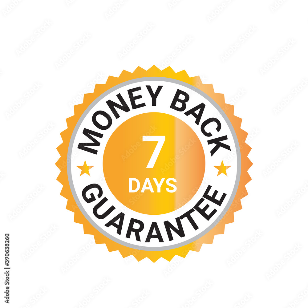 Satisfaction guarantee 100% logo, Money back guarantee, Customer Service, Vector logo Satisfaction guarantee 100% logo, Money back guarantee, Customer Service, Vector logo