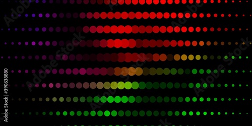 Dark Multicolor vector background with spots.