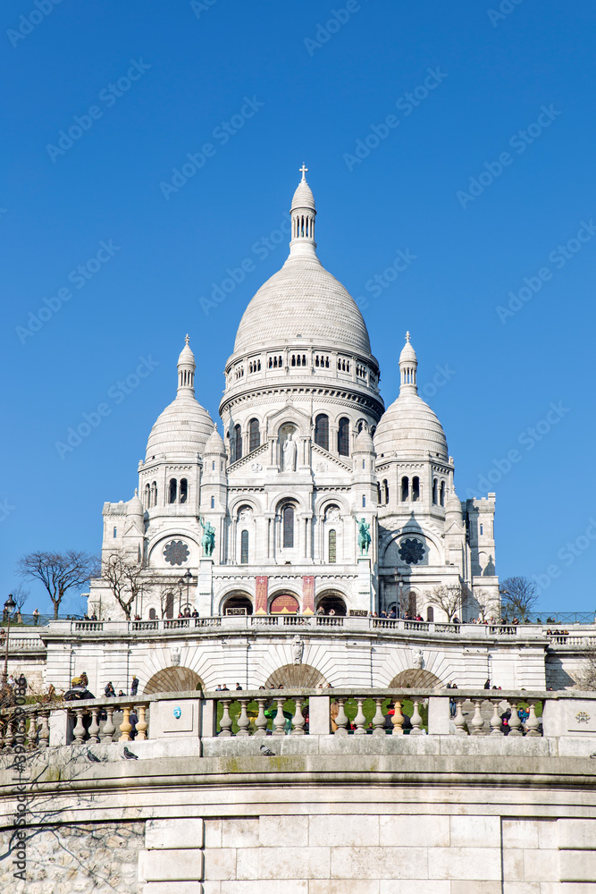 Basilica del Sagrado Corazon o Sacre Coeur en la ciudad de Paris, en el pais de Francia