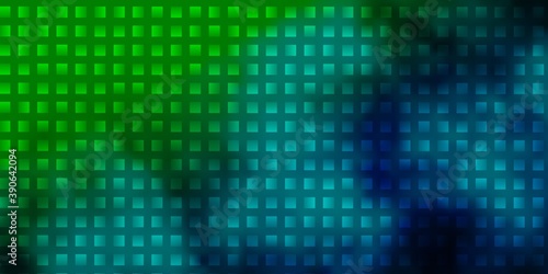 Light Blue, Green vector background with rectangles. © Guskova