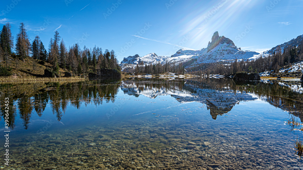 Croda da Lago, Dolomiti, italy, mountains, lake