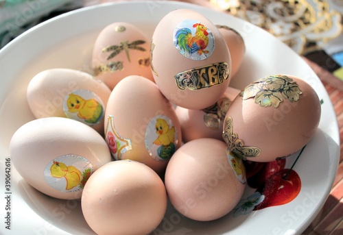 Wallpaper Mural Decorated eggs for the feast of Easter and the Resurrection of Jesus Christ Torontodigital.ca