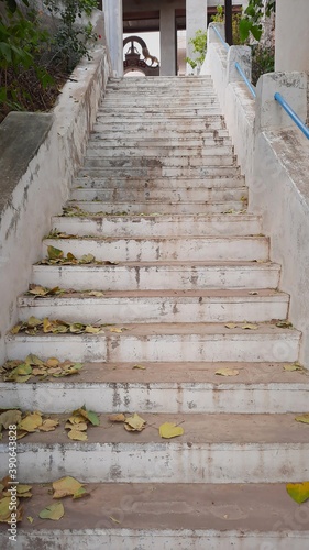 stairs uplifting or going up to Indian Hindu temple on hill
