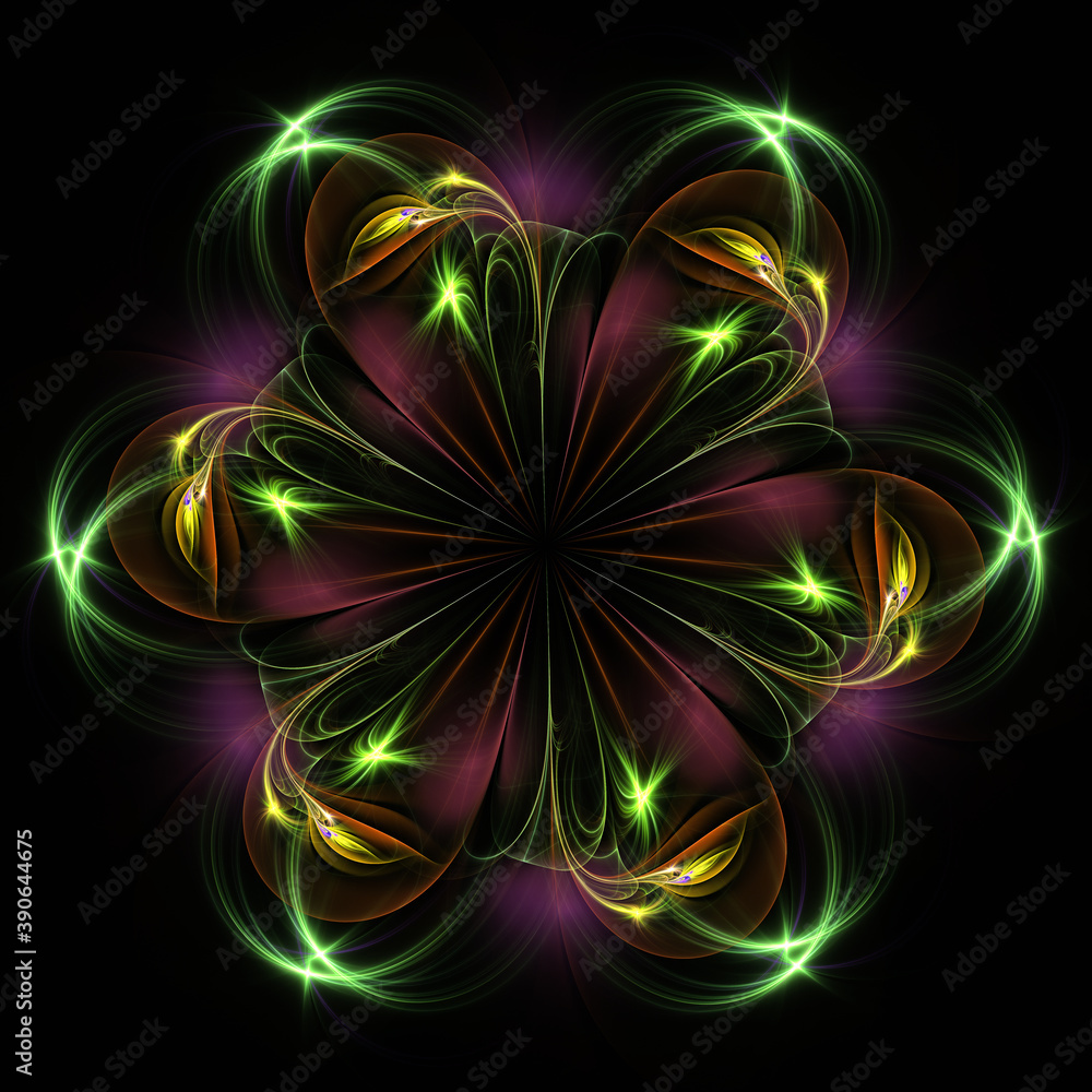 Abstract hexagonal fractal graphic Abstract hexagonal fractal graphic