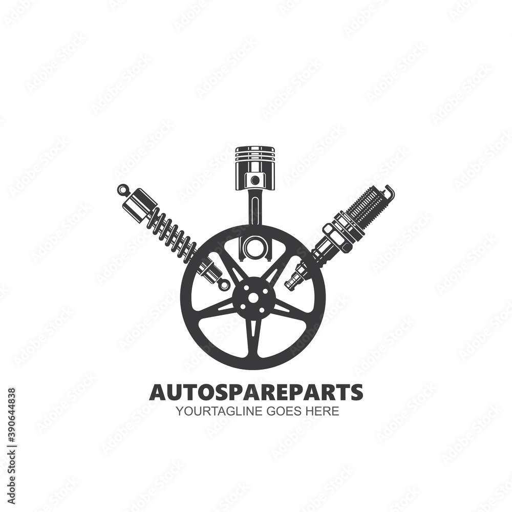 automotive spareparts vector icon illustration design automotive spareparts vector icon illustration design