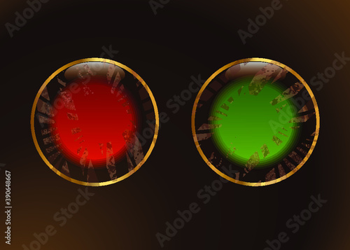 colorful glass buttons for a gaming site