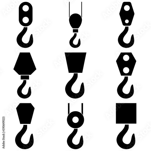 Construction hook icon, logo isolated on white background