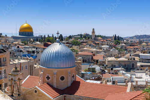 View of the old city of Jerusalem, Israel.