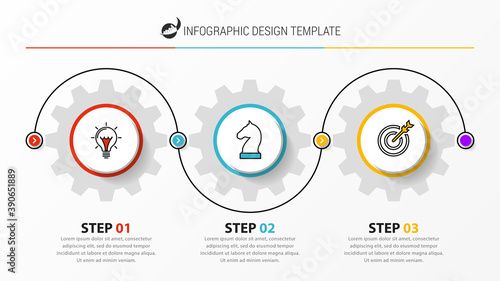 Infographic design template. Creative concept with 3 steps
