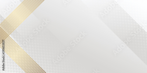 Abstract simple white background with gold lines 