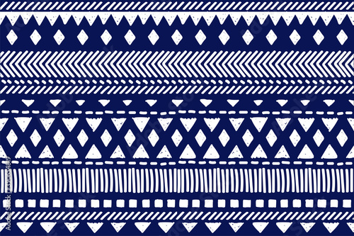 Tribal pattern. Ethnic geometric seamless background, boho motif, maya, aztec line vector illustration. mexican print texture