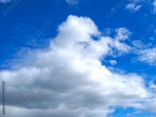 cloudy weather with blue sky and sun